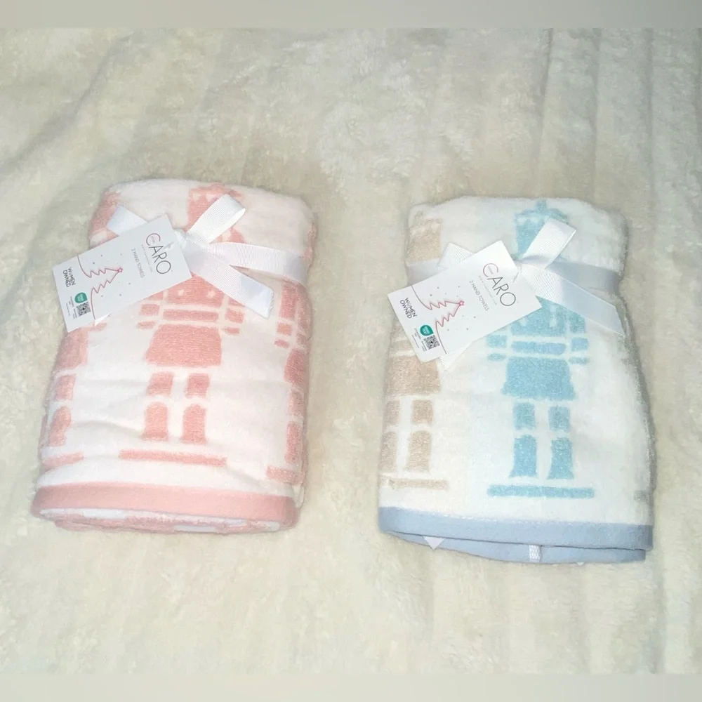 NWT CARO HOME, Nutcracker Hand Towels, Set of 2 (4 towels) Christmas holiday NEW